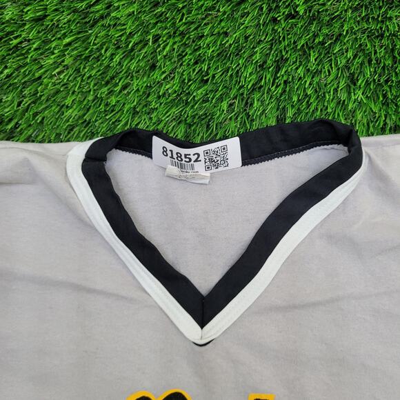 Vintage 90s St-Peter Ringer Shirt Medium 20x25 Gray - Picture 9 of 12